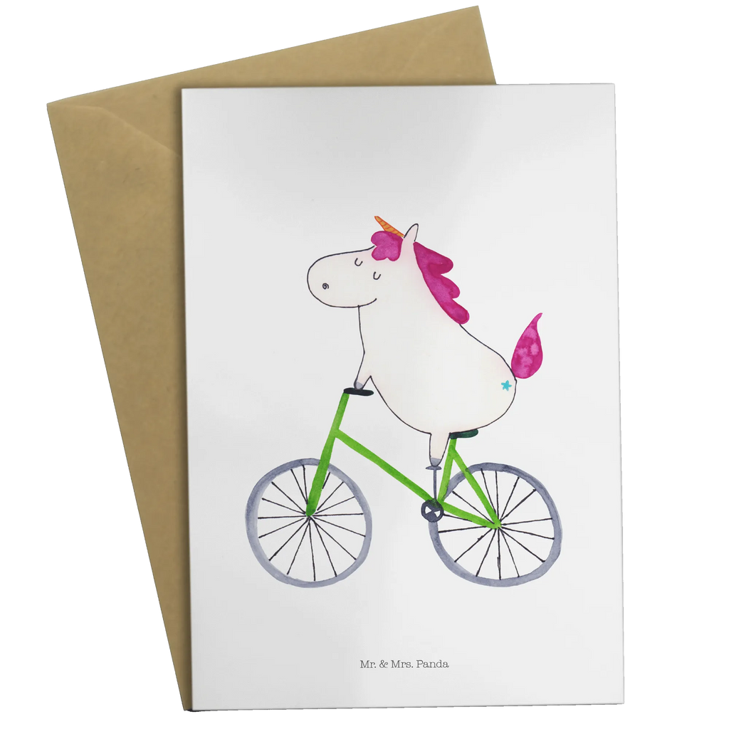 Grußkarte Einhorn Radfahrer Grußkarte, Klappkarte, Einladungskarte, Glückwunschkarte, Hochzeitskarte, Geburtstagskarte, Karte, Ansichtskarten, Einhorn, Einhörner, Einhorn Deko, Unicorn, Radfahren, Radfahrer, Rad, Bike, Feenstaub, Konfetti, Luxusproblem, Kummer, Liebeskummer