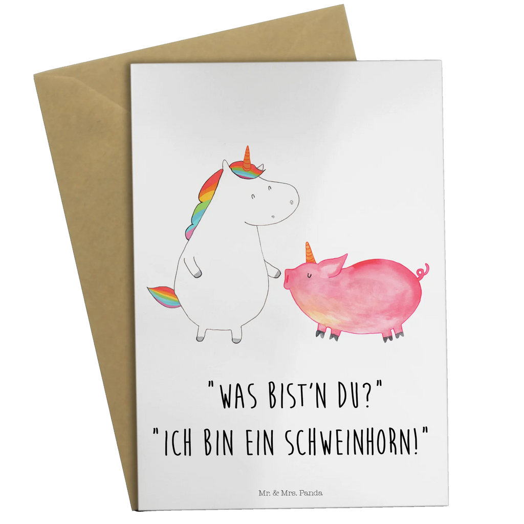Greetings card unicorn Pig Einladungskarte, Glückwunschkarte, Grußkarte, Hochzeitskarte, Klappkarte, Geburtstagskarte, Karte, Ansichtskarten, Einhorn, Einhörner, Einhorn Deko, Unicorn, Freundschaft, Schweinhorn, Schwein, Freundin, Schweinchen