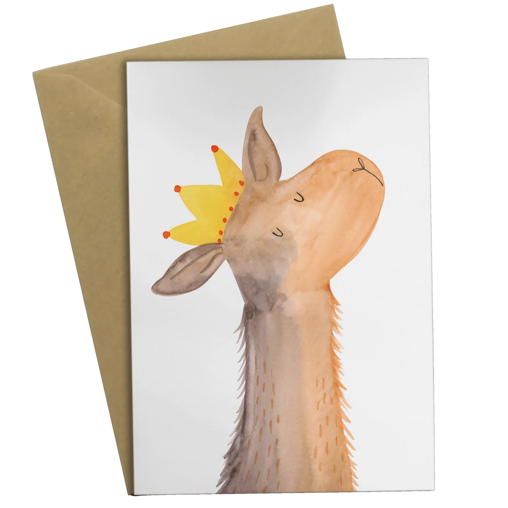 Greetings card llama head king folding card, greeting card, wedding card, birthday card, invitation card, Llama, llama, alpaca, trendy animal, office colleague, queen, supervisor, high school graduation, king, lamas, boss, lama, dad, colleague, girlfriend, mum