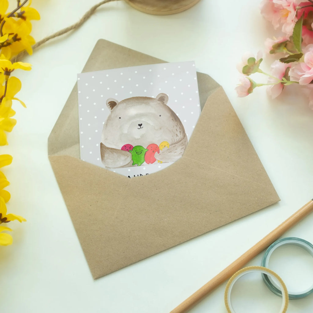 Greetings card bear Feeling Grußkarte, Hochzeitskarte, Klappkarte, Karte, Einladungskarte, Ansichtskarten, Glückwunschkarte, Geburtstagskarte, Bär, Teddy, Teddybär, Durchgedreht, Wahnsinn, Verrückt