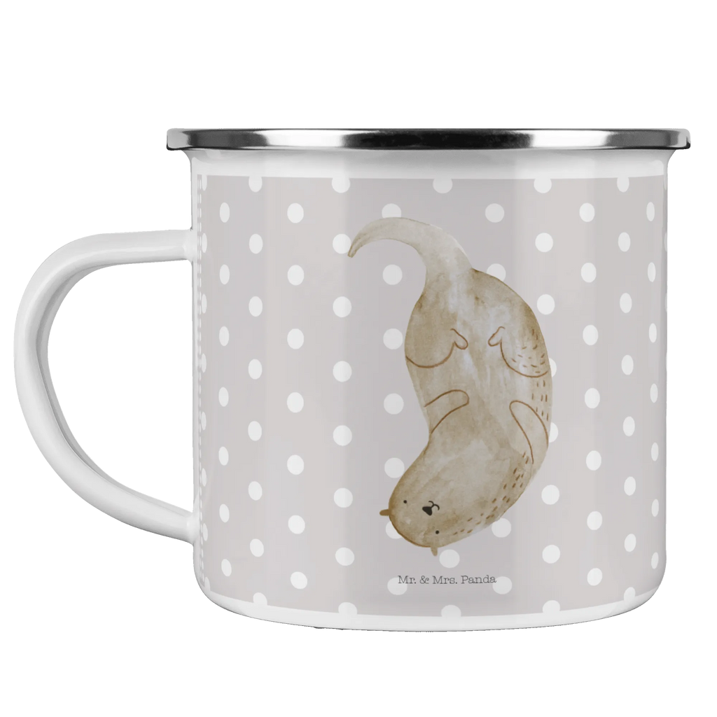 Enamel camping mug otter upside down Pott, Trinkbecher, Emaille Becher, Teetasse, wanderbecher, Tasse Emaille, Becher, metallbecher, Kaffeetasse, Blechtasse, Emaille Tasse, Reisebecher, Campingbecher, emaillebecher, blechbecher, Metalltasse, wandertasse, reisetasse, Teebecher, Campingtasse, Tasse, becher emaille, Emailletasse, Kaffeebecher, Otter, Seeotter, Fischotter, Otter Seeotter See Otter
