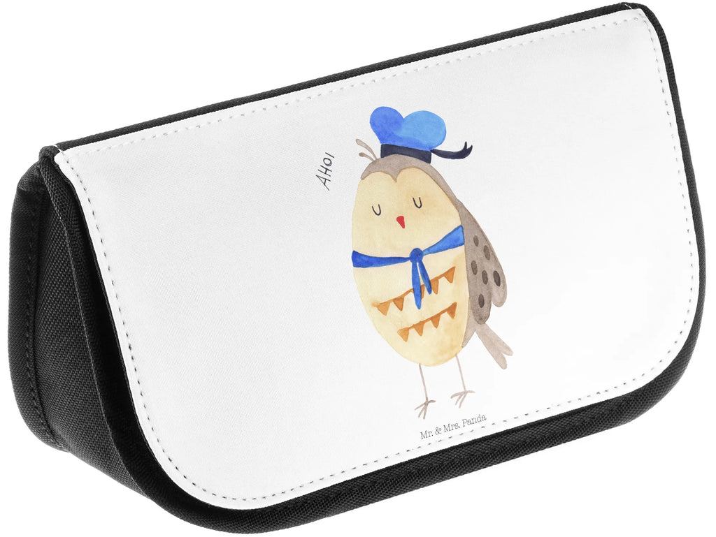 Kosmetiktasche Eule Matrose Schminktäschchen, Reisenecessaires, beauty tasche, kulturtäschchen, kleines Täschchen, reiseschminktasche, Kulturtasche, Waschbeutel, Waschtasche, beauty case, utensilientasche, kosmetik beutel, Organizer Tasche, Schminkbeutel, Kulturbeutel, kosmetiktäschchen, Beautybag, hygiene tasche, zubehörtasche, reise kosmetiktasche, Schminktasche, Make-Up Bag, bad tasche, Necessaire, toilettenbeutel, Kosmetiktasche, Beauty Bag, Toilettentasche, Eule, Owl, Ehe, Freundin, Matrose, Eule Deko, Seefahrer, Eule Spruch, Wortspiel Lustig, Heimathafen, Hochzeitstag Geschenk