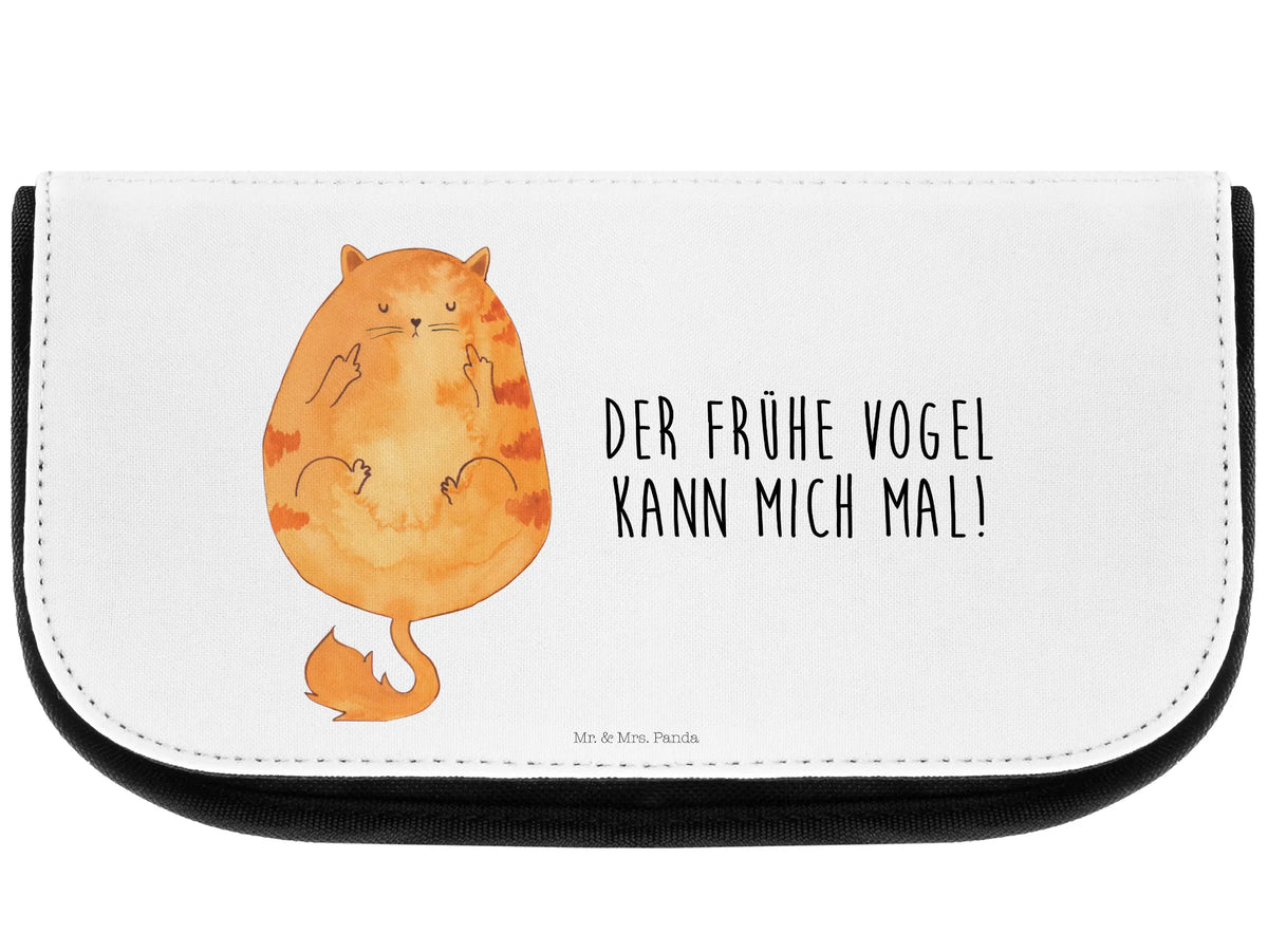 Cosmetics bag Cat Early riser Toilet bag, Make-up bag, Wallet, Bag, Cosmetic bag, Sludge bag, Mudflap case, Cosmetics, cat, tomcat, kitty, meow, kitten, housecat, mama cat, love cats, cat image, cat fan, cat lover, cat fancier, cat decoration, gift for cat lover, cat owner, funny cats, cat sayings, cat motto, funny cat gifts, fan merchandise, cat stuff, animal lover, pussy, morning grumbler, coffee, cats, The early bird can kiss my ass, early riser