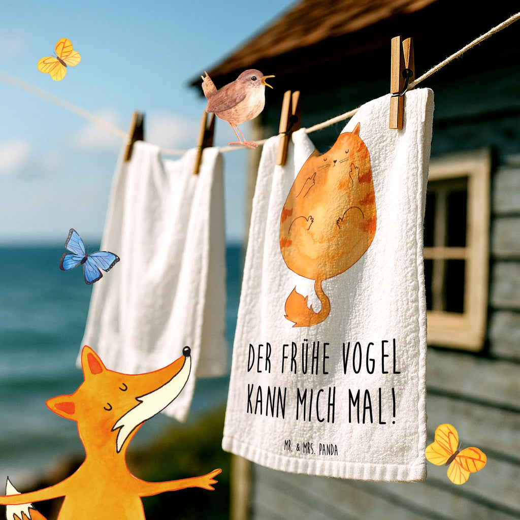 Hand towel Cat Early riser Gästehandtuch, handtücher, handtuch badezimmer, Reisehandtuch, Handtuch 50x100, Duschtuch, Kinderhandtuch, frotteehandtücher, Handtuch, kinderhandtücher, reisehandtücher, bad handtuch, sporthandtücher, gesichtstuch, baumwollhandtücher, Gästehandtücher, sporthandtuch, handtuch bad, Mittelgroßes Handtuch, gesichtshandtuch, handtücher 50x100, Katzensouvenirs, Katzenliebhaberprodukte, Katzenmotive, Katzenmotiv, Katzenfan, Katzendeko, Katze, Katzenfreund, Katzenliebhaber, Katzenprodukte, Katzenartikel, Katzenaccessoires, Katzen, Der Frühe Vogel Kann Mich Mal, Morgenmuffel, Kaffee, Frühaufsteher, Kater, Mietze
