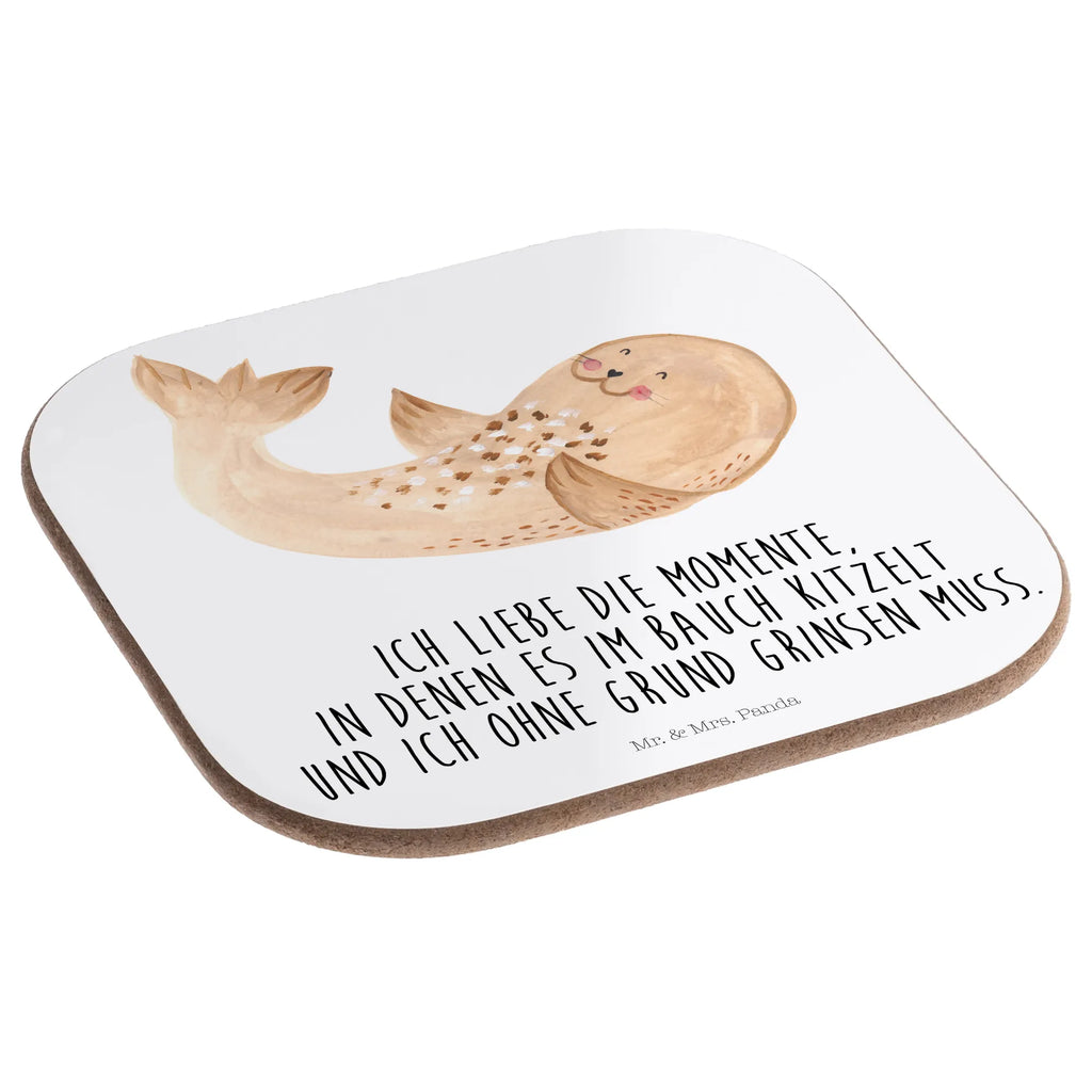 Square coaster seal Lay Korkuntersetzer, Tassen Untersetzer, Untersetzer Gläser, Untersetzer, Getränkeuntersetzer, Untersetzer Holz, Bierdeckel, Glasuntersetzer, Untersetzer aus Holz, Untersetzer für Gläser, Untersetzer Design, Holzuntersetzer, Tiermotive, Gute Laune, lustige Sprüche, Tiere, Ostsee, Seehund, Robbe, Robben, Lachen, Meerestier, Strand, Freude, Nordsee