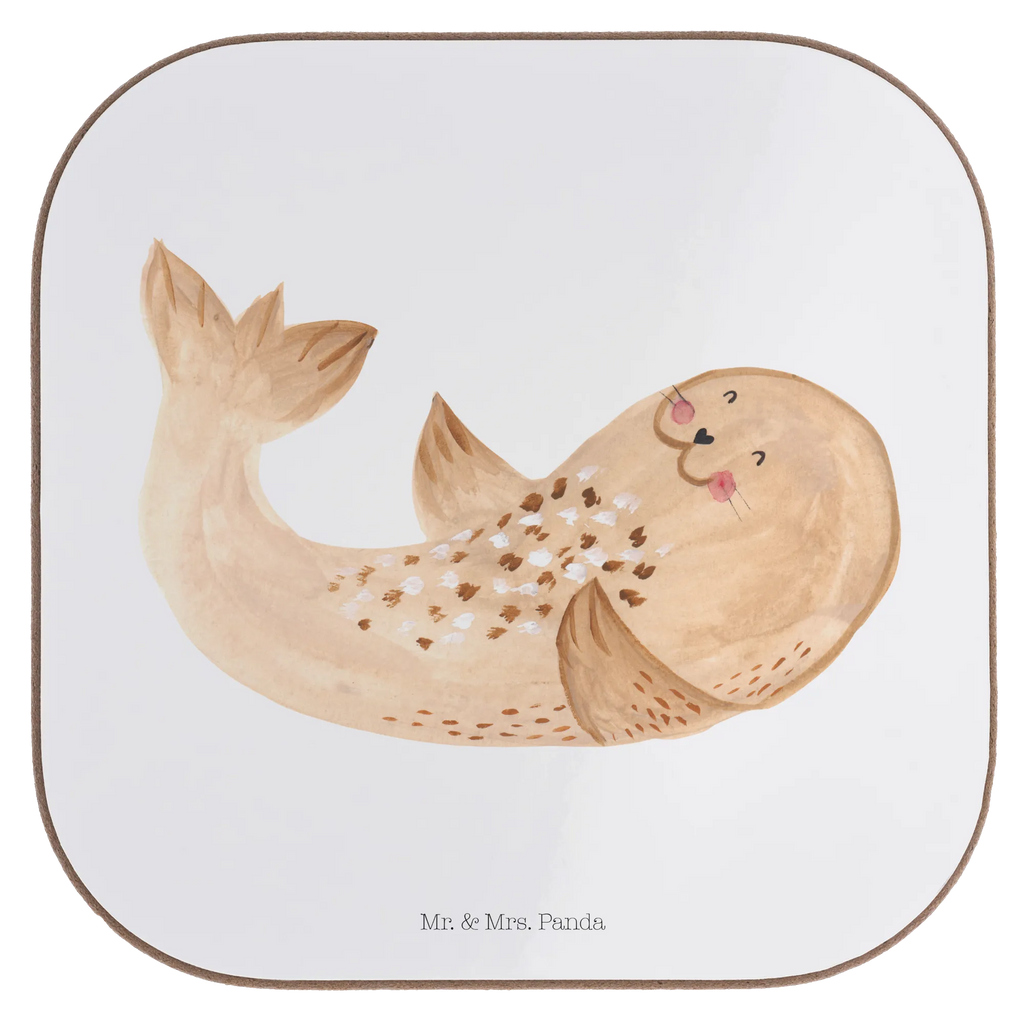 Square coaster seal Lay Korkuntersetzer, Tassen Untersetzer, Untersetzer Gläser, Untersetzer, Getränkeuntersetzer, Untersetzer Holz, Bierdeckel, Glasuntersetzer, Untersetzer aus Holz, Untersetzer für Gläser, Untersetzer Design, Holzuntersetzer, Tiermotive, Gute Laune, lustige Sprüche, Tiere, Ostsee, Seehund, Robbe, Robben, Lachen, Meerestier, Strand, Freude, Nordsee