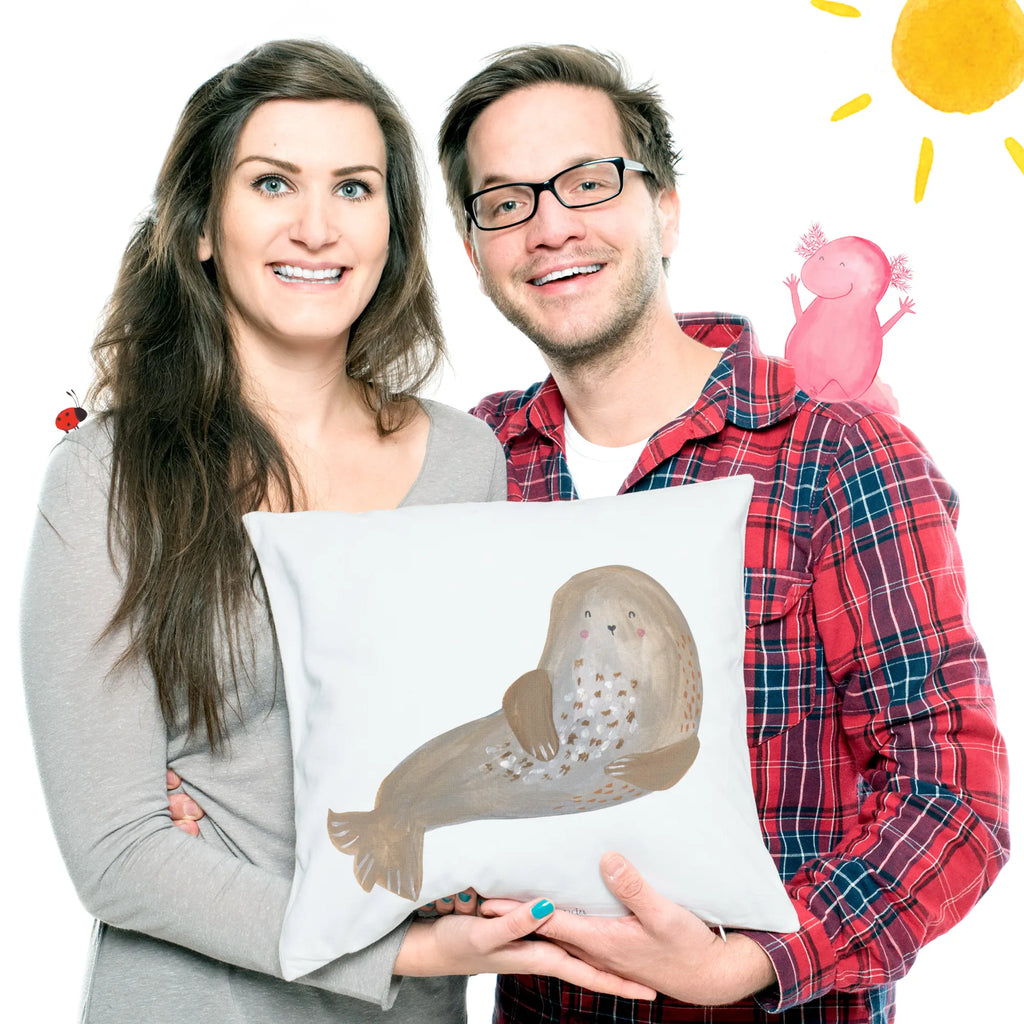 40x40 poduszka foka śmiech Motywy zwierzęce, dobra energia, zabawne powiedzonka, zwierzęta