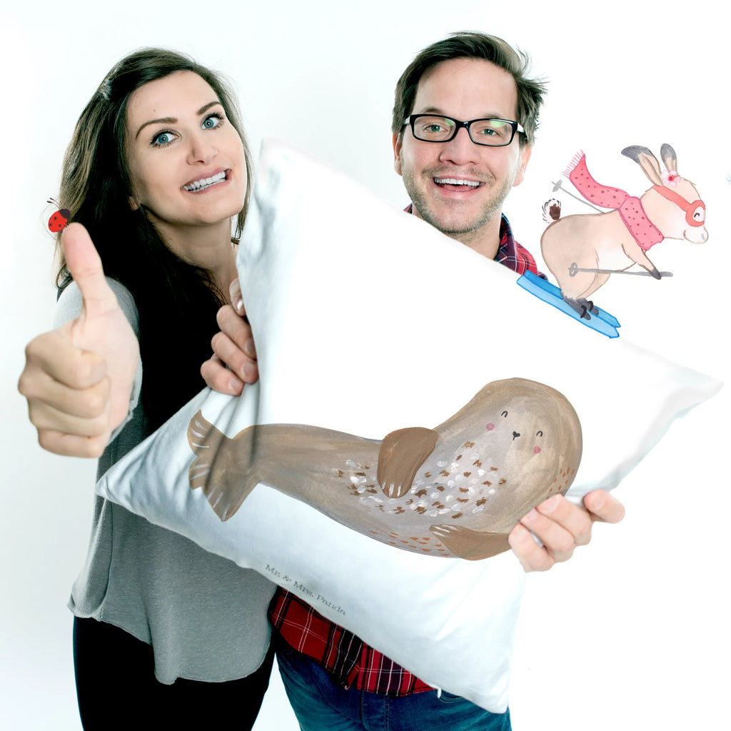 40x40 poduszka foka śmiech Motywy zwierzęce, dobra energia, zabawne powiedzonka, zwierzęta