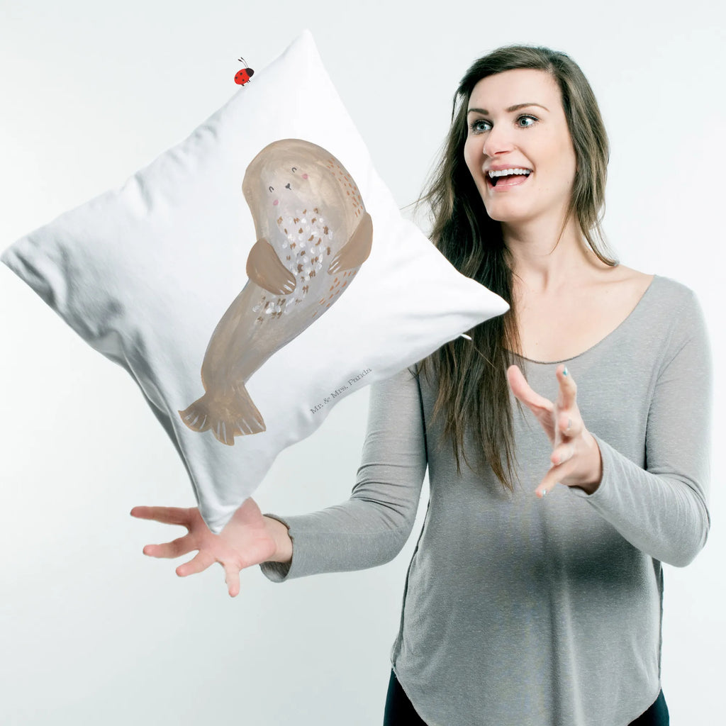 40x40 poduszka foka śmiech Motywy zwierzęce, dobra energia, zabawne powiedzonka, zwierzęta