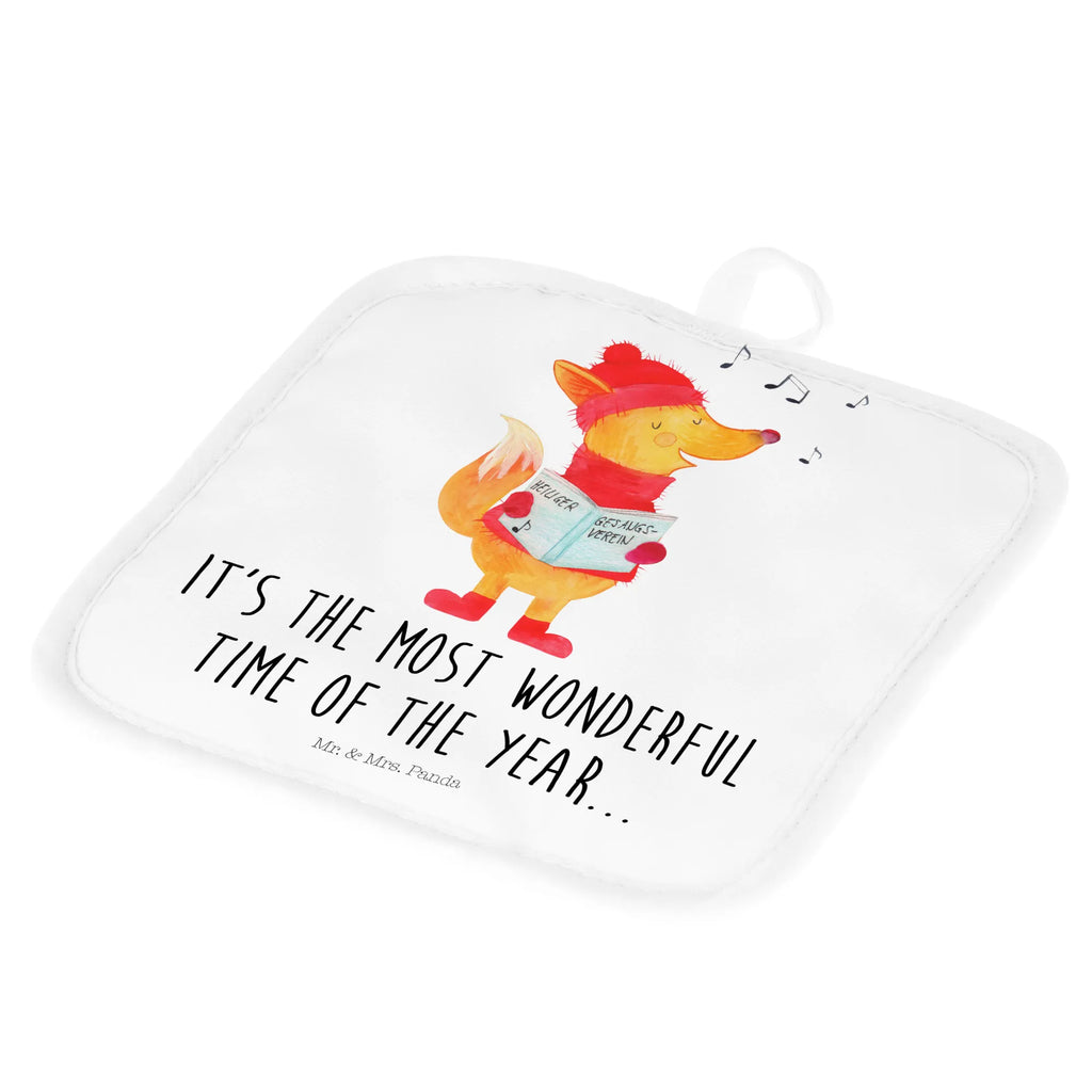 2-elementowy zestaw podkładek pod garnki lis Śpiewak Topflappen 2er Set, Topflappenset, topfhalter, Topfuntersetzer, Topflappen, Topflappen Set, Topfhandschuhe, 2er Set Topflappen, Wintermotiv, Winter, Weihnachtsdeko, Weihnachten, Nikolaus, Advent, Heiligabend, Geschenk Sänger, Fuchs, Singen, Füchse, Sänger, Weihnachtslieder