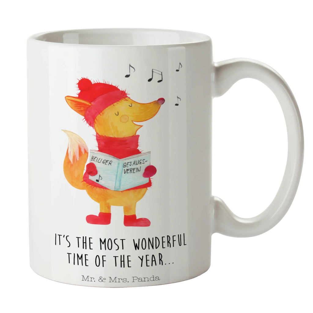 Kubek lis Śpiewak Tasse mit Zitaten, Bürotasse, Keramiktasse, Kaffeetasse, Teetasse, Tasse, Porzellantasse, Geschenktasse, Tasse mit Motiven, Winter, Weihnachten, Weihnachtsdeko, Nikolaus, Advent, Heiligabend, Wintermotiv, Singen, Sänger, Füchse, Fuchs, Geschenk Sänger, Weihnachtslieder
