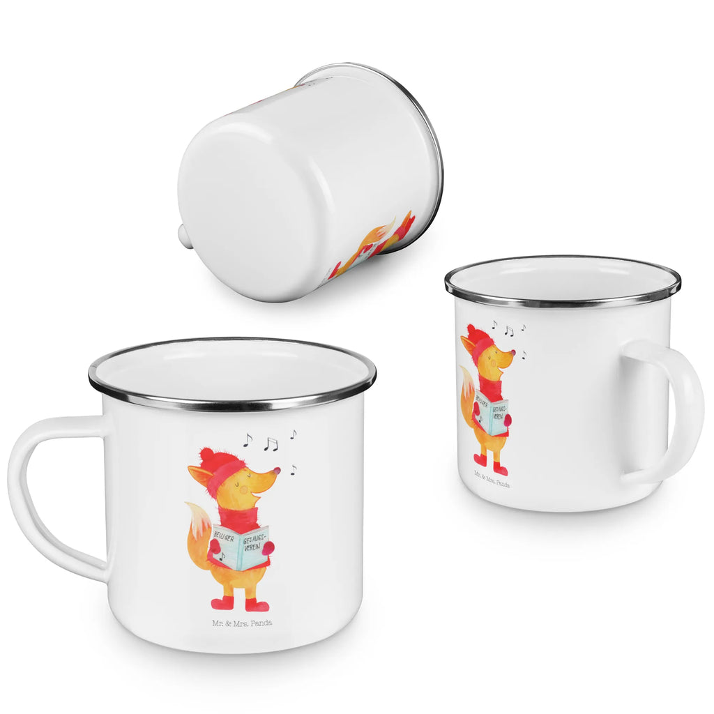 Camping Emaille Tasse Fuchs Sänger Becher, Metalltasse, blechbecher, wandertasse, Trinkbecher, Blechtasse, Campingtasse, becher emaille, Campingbecher, wanderbecher, Teebecher, reisetasse, Emaille Becher, Kaffeetasse, Emaille Tasse, Reisebecher, Teetasse, Emailletasse, emaillebecher, Tasse, Pott, Tasse Emaille, metallbecher, Kaffeebecher, Wintermotiv, Winter, Weihnachtsdeko, Weihnachten, Nikolaus, Advent, Heiligabend, Singen, Füchse, Geschenk Sänger, Sänger, Fuchs, Weihnachtslieder