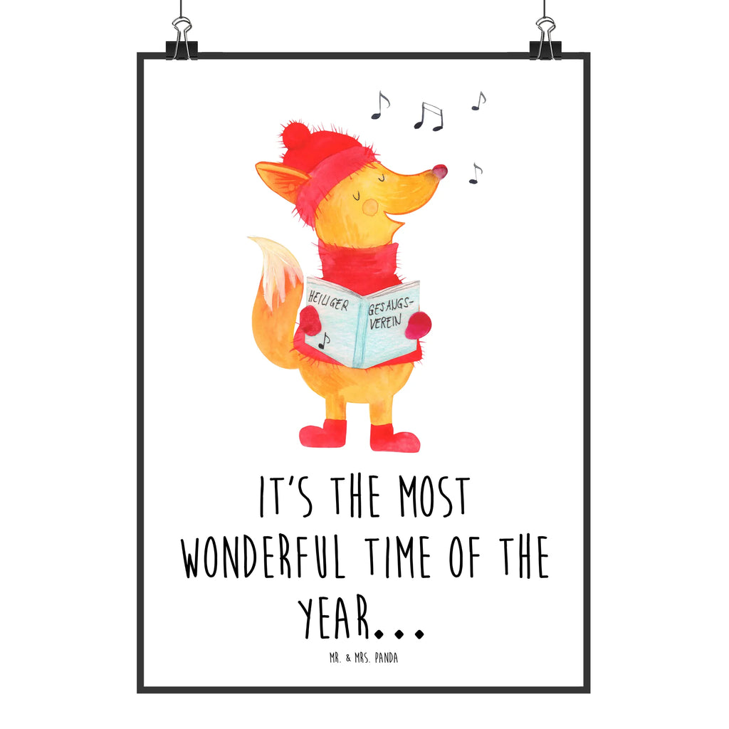 Plakat lis Śpiewak kunstdruck poster, drucke, Wandbild, kunst für die wand, kunstposter, Poster, grafikposter, Kunstdruck, Posterdruck, Mr. & Mrs. Panda Poster, Plakat, wandkunst, Bild, Bild für Wand, Wanddeko Bild, Wandposter, Designposter, wanddeko, Wanddekoration, Wandschmuck, wanddruck, Deko Bild, Wintermotiv, Heiligabend, Advent, Nikolaus, Weihnachtsdeko, Winter, Weihnachten, Sänger, Singen, Füchse, Fuchs, Geschenk Sänger, Weihnachtslieder