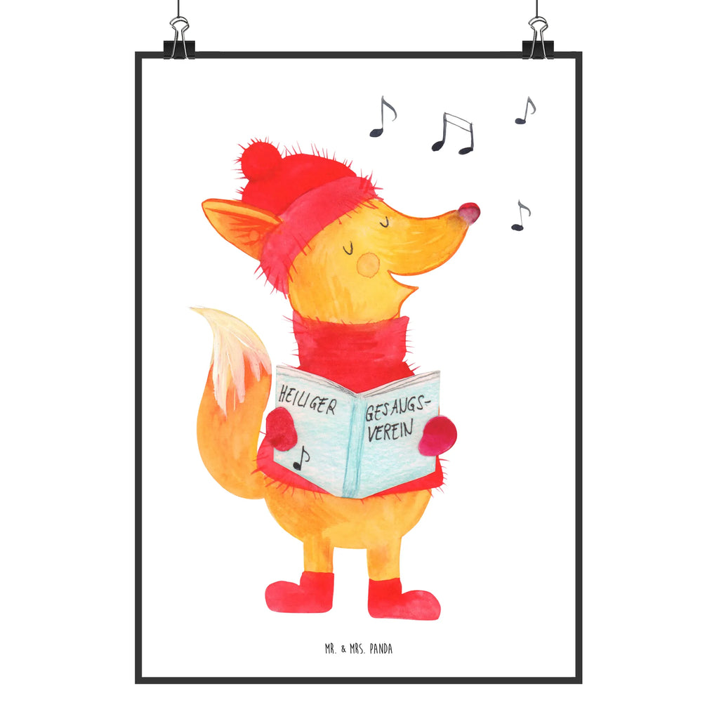 Plakat lis Śpiewak kunstdruck poster, drucke, Wandbild, kunst für die wand, kunstposter, Poster, grafikposter, Kunstdruck, Posterdruck, Mr. & Mrs. Panda Poster, Plakat, wandkunst, Bild, Bild für Wand, Wanddeko Bild, Wandposter, Designposter, wanddeko, Wanddekoration, Wandschmuck, wanddruck, Deko Bild, Wintermotiv, Heiligabend, Advent, Nikolaus, Weihnachtsdeko, Winter, Weihnachten, Sänger, Singen, Füchse, Fuchs, Geschenk Sänger, Weihnachtslieder