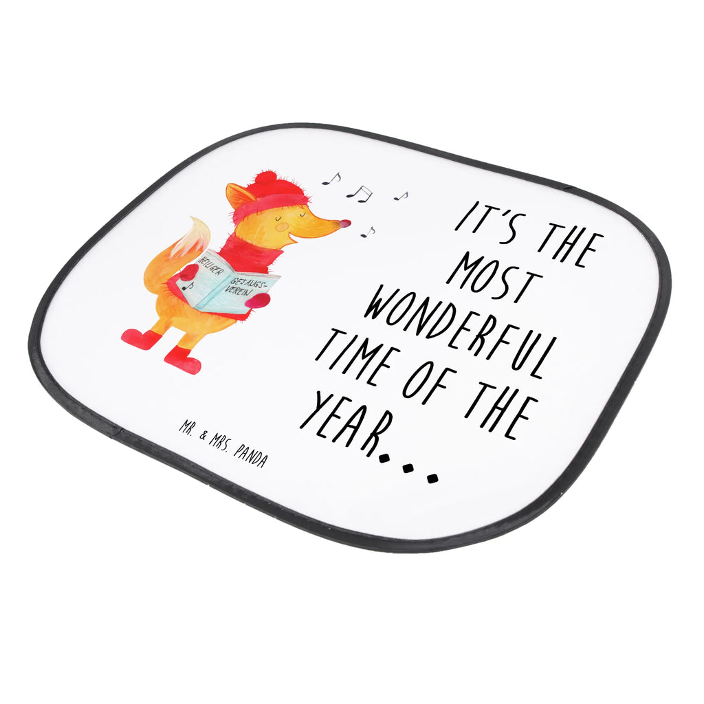 Car sun shade Fox Singer car, children, back seat, family, sun protection, windows, gift, sun visor, Winter, Christmas, Christmas time, snow