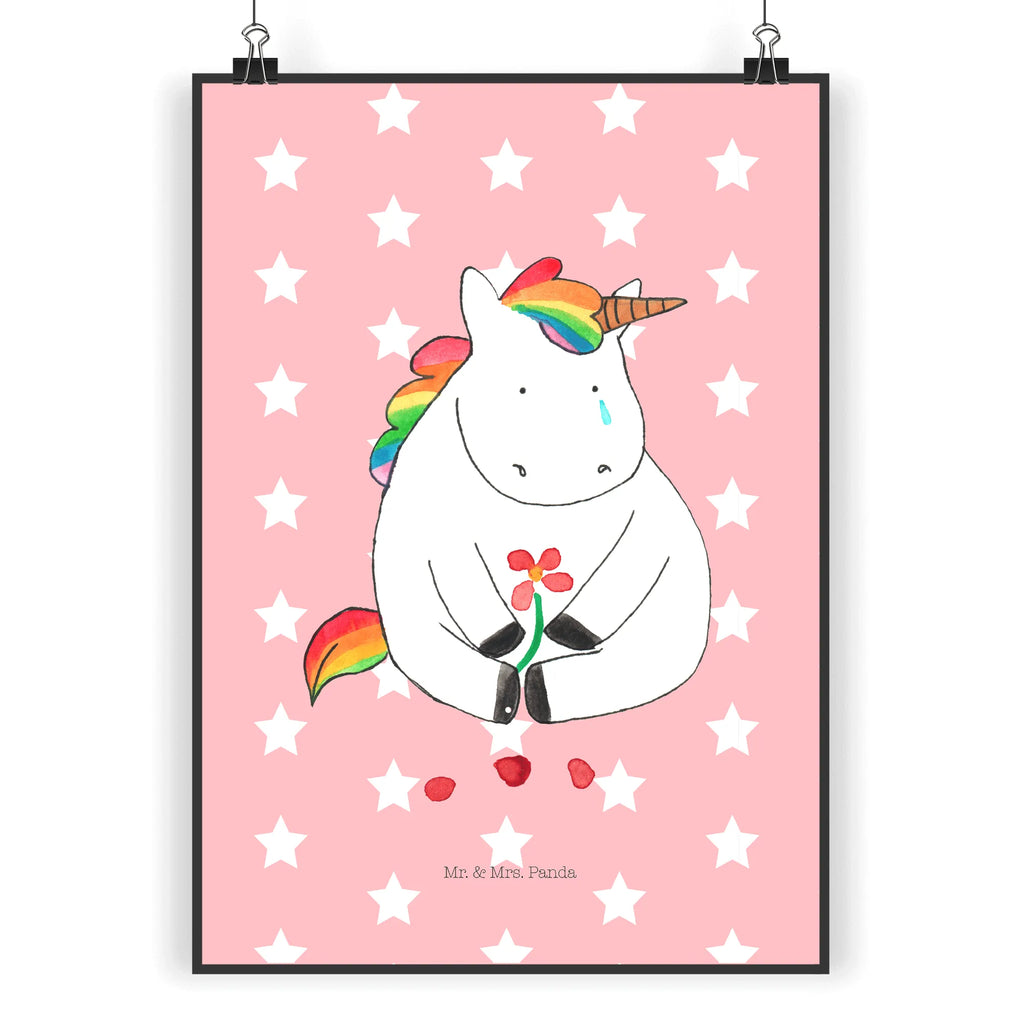 Poster unicorn Sad unicorn, unicorns, love, grief, Friendship, Unicorn, friends, greeting card, glitter, flower, consoling