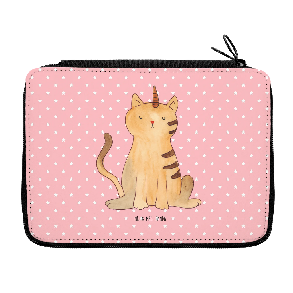 Leather folder unicorn Cat pupil, primary school, school, pencil case, enrolment, gift, pen roll, pencil bag, child, motif, unicorn, unicorns, cat lover, Glitter, Kitty, cat gift, Kittycorn, cat present, Rainbow, Unicorn
