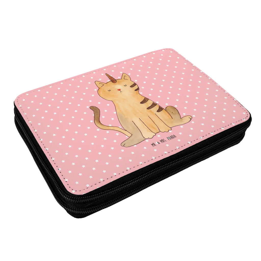 Leather folder unicorn Cat pupil, primary school, school, pencil case, enrolment, gift, pen roll, pencil bag, child, motif, unicorn, unicorns, cat lover, Glitter, Kitty, cat gift, Kittycorn, cat present, Rainbow, Unicorn