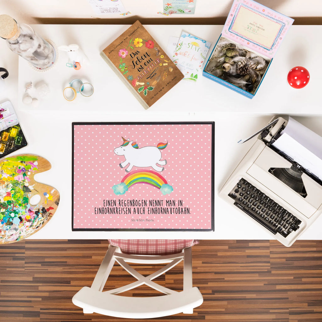 Desk pad unicorn rainbow girl, children, desk, underlay, office, Desk pad, unicorn, unicorns, expressway, unicorn car, glitter, gift, unicorn love, unicornpower, birthday present, rainbow, unicorn highway, Unicorn