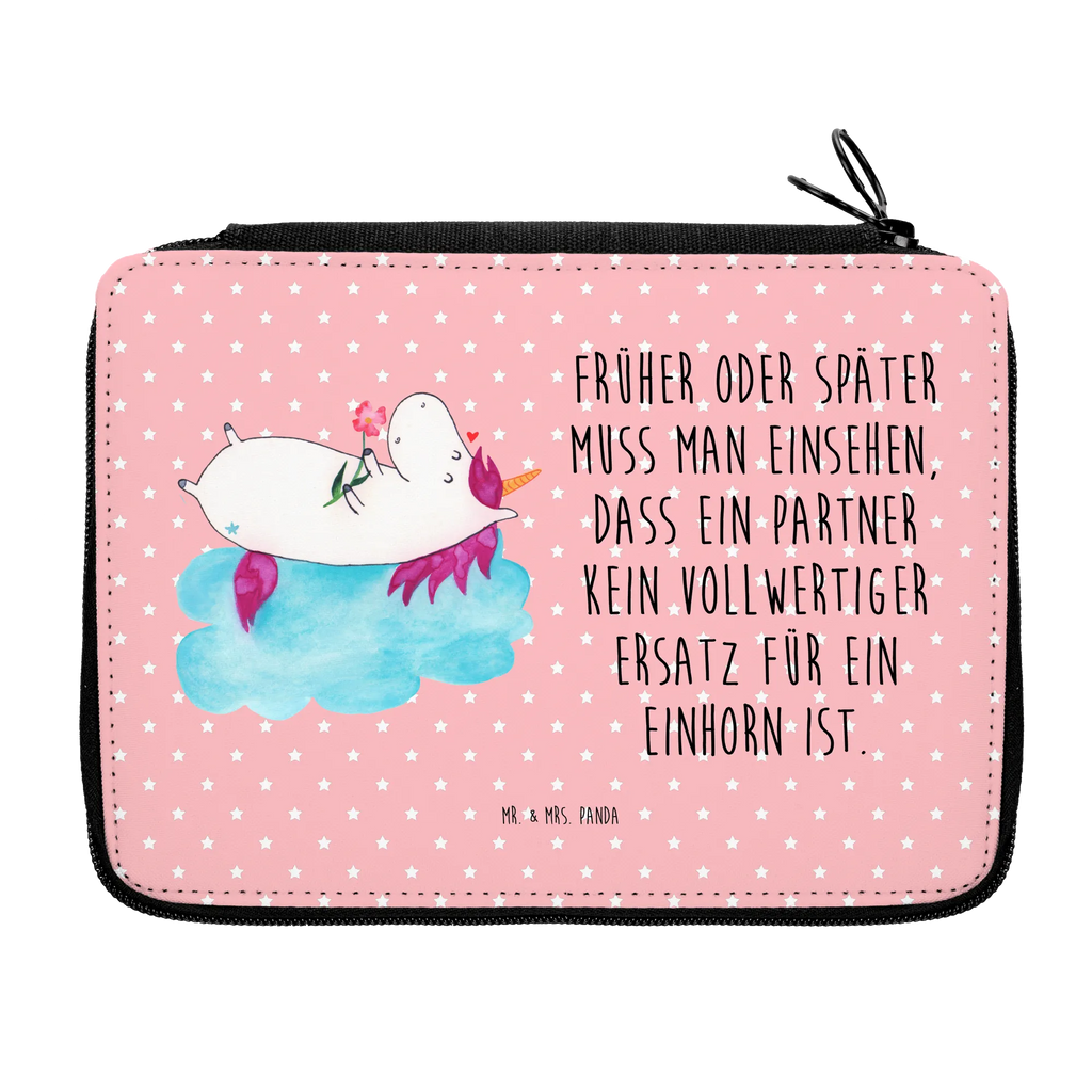 Leather folder unicorn In love pupil, motif, pencil bag, gift, child, primary school, pencil case, school, enrolment, pen roll, unicorn, unicorns, Love Proof, Girlfriend present, Unicorn, Unicorns, Love, cloud, girlfriend gift