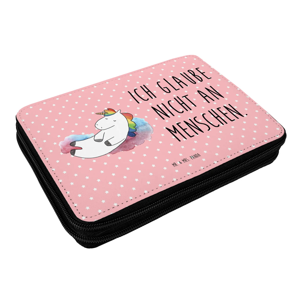 Leather folder unicorn cloud 7 pencil case, pupil, pencil bag, child, primary school, gift, enrolment, school, pen roll, motif, unicorn, unicorns, witty, smile, Funny, people, Unicorn, in love, faith, reality