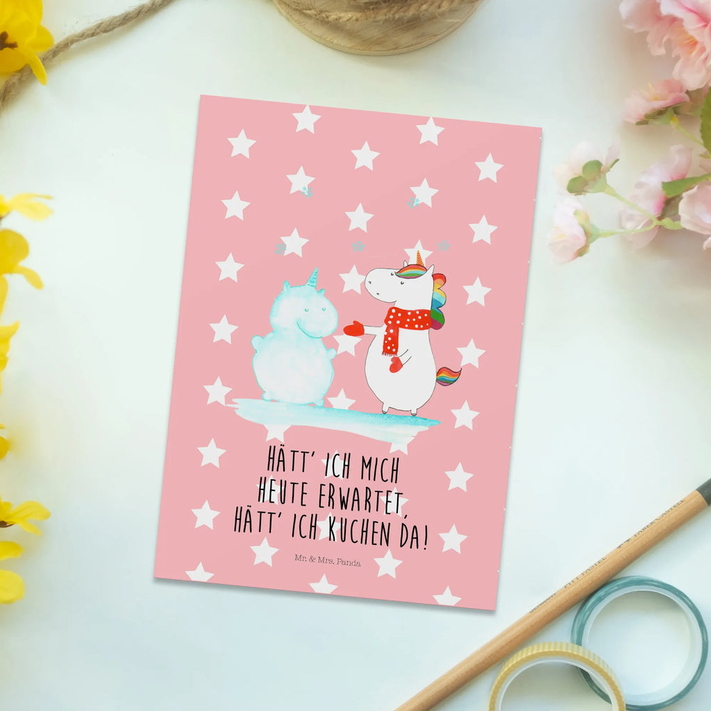 Postkarte Einhorn Schneemann Postkarte, Geburtstagskarte, Einladung, Einladungskarte, Einladungskarten Geburtstag, Geschenkkarte, Karte, Ansichtskarten, Grußkarte, Dankeskarte, Einladung Geburtstag, Ansichtskarte, Einhorn, Einhörner, Einhorn Deko, Unicorn, Schnee, kalt, X-Mas, Winter, Schneemann, Weihnachten, Handschuhe, Mütze, Kuchen