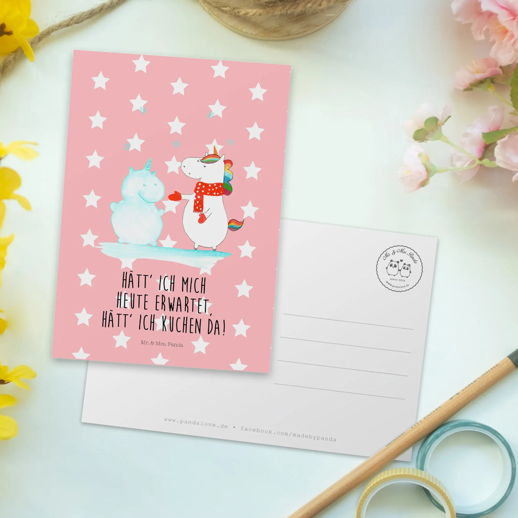 Postkarte Einhorn Schneemann Postkarte, Geburtstagskarte, Einladung, Einladungskarte, Einladungskarten Geburtstag, Geschenkkarte, Karte, Ansichtskarten, Grußkarte, Dankeskarte, Einladung Geburtstag, Ansichtskarte, Einhorn, Einhörner, Einhorn Deko, Unicorn, Schnee, kalt, X-Mas, Winter, Schneemann, Weihnachten, Handschuhe, Mütze, Kuchen