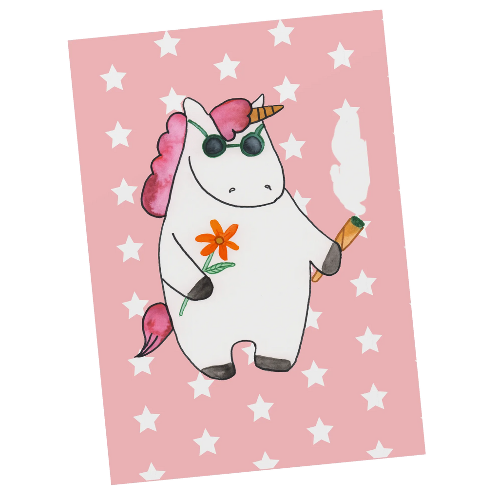 Postcard unicorn Woodstock gift, paper, gift card, letter, postcards, invitation, card, invitation card, Postcard, unicorn, unicorns, present friend, fun, Funny, cigarette, alcohol, smoke, witty, smoking, woodstock, party, birthday gift, joint, Unicorn