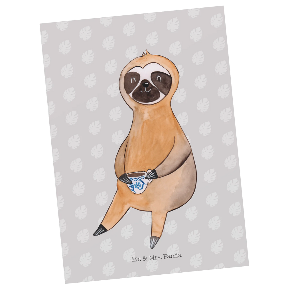 Pocztówka Leniwiec kawa Leniwiec, prezent z leniwcem, dekoracja z leniwcem