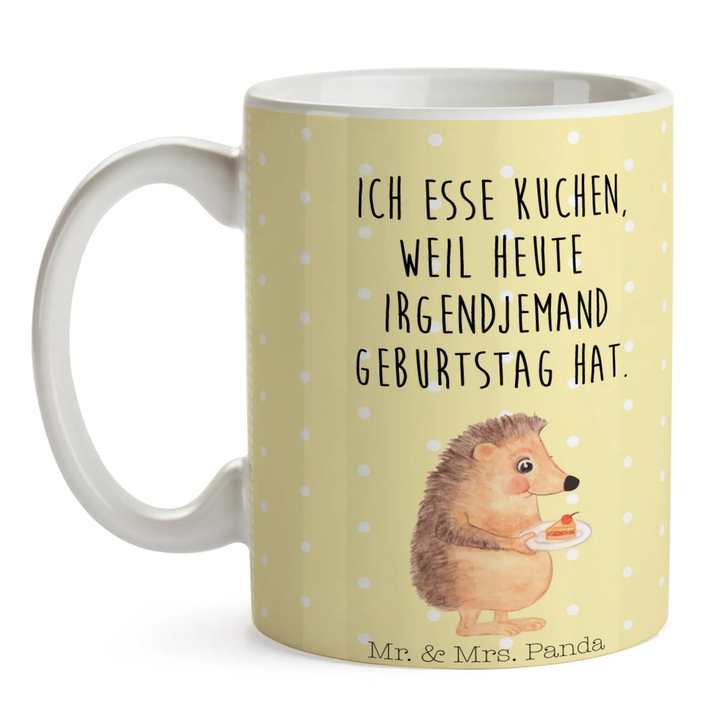 Kubek jeż kawałek ciasta Kaffeetasse, Geschenktasse, Teetasse, Keramiktasse, Tasse mit Zitaten, Tasse, Porzellantasse, Tasse mit Motiven, Bürotasse, Tiermotive, Gute Laune, lustige Sprüche, Tiere, Backen Geschenk, Essen Spruch, Kuchen, Geburtstagskuchen, Igel, Torte, Einladung Party, Kuchen backen