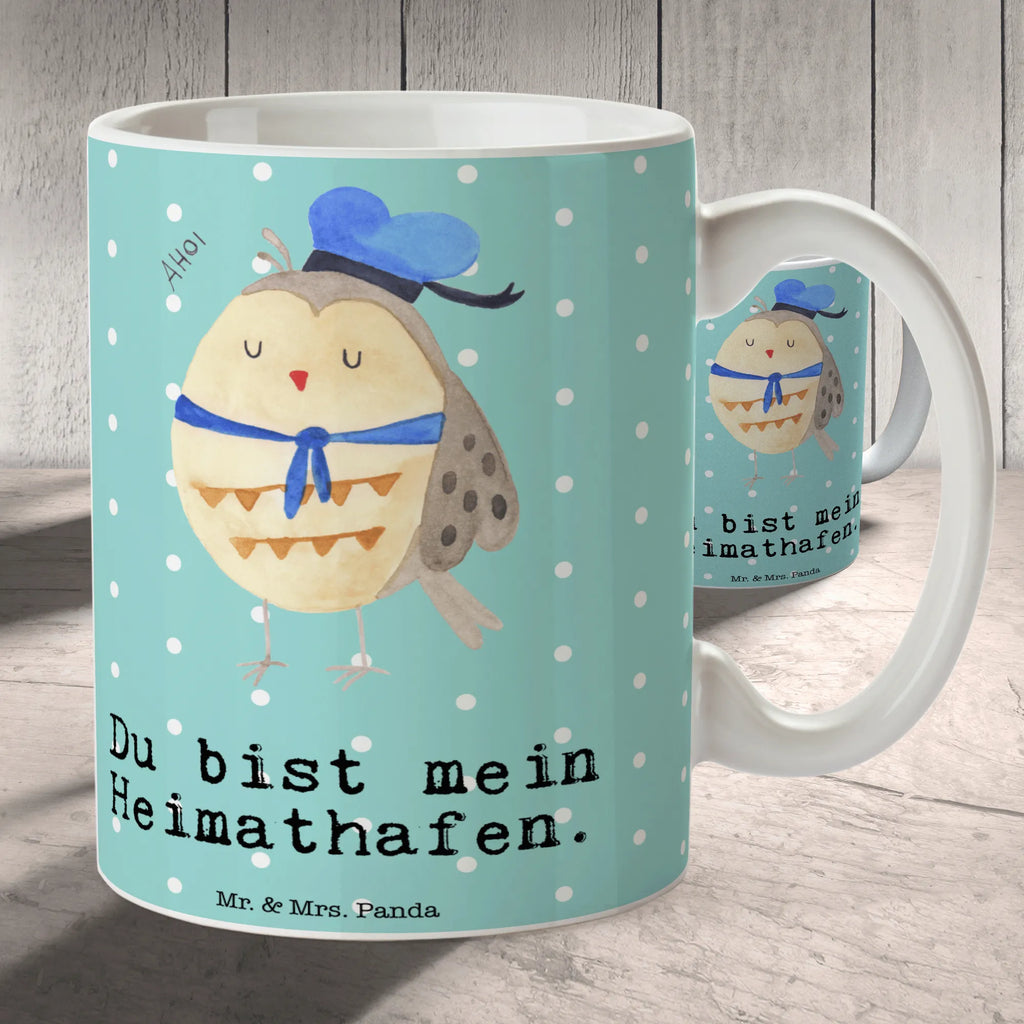 Tasse Eule Matrose Henkelbecher, Geschenktasse, Tasse mit Spruch, kaffeetasse bedruckt, Frühstückstasse, Pott, Mug, Sprüchetasse, Kakaotasse, Teetasse, milchkaffeetasse, Keramikbecher, Bürotasse, Tasse, Teepott, Bürobecher, hochwertige tasse, statement tasse, tasse für kaffee, Frühstücksbecher, Trinktasse, Tasse mit Motiv, Kaffeebecher, heißgetränkebecher, Kaffeetasse, kaffeebecher bedruckt, Dekotasse, Kaffeepott, kaffeebecher keramik, Teebecher, Trinkbecher, Bedruckte Tasse, schöne tasse, haferl, Designtasse, Henkeltasse, Coffee Mug, kaffeetasse keramik, design tasse, Motivtasse, Becher, Keramiktasse, tasse für büro, Eule, Owl, Hochzeitstag Geschenk, Wortspiel Lustig, Ehe, Matrose, Heimathafen, Seefahrer, Eule Deko, Eule Spruch, Freundin
