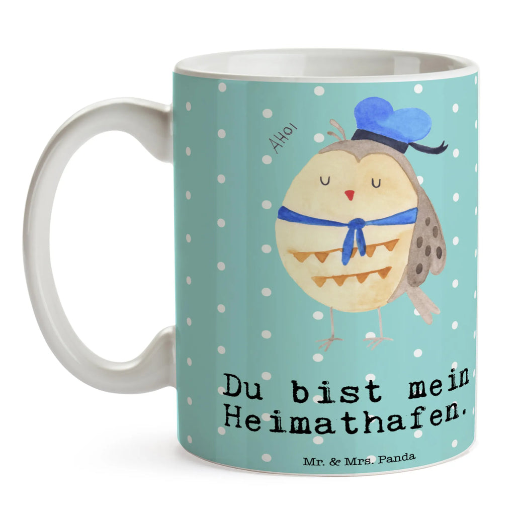 Tasse Eule Matrose Henkelbecher, Geschenktasse, Tasse mit Spruch, kaffeetasse bedruckt, Frühstückstasse, Pott, Mug, Sprüchetasse, Kakaotasse, Teetasse, milchkaffeetasse, Keramikbecher, Bürotasse, Tasse, Teepott, Bürobecher, hochwertige tasse, statement tasse, tasse für kaffee, Frühstücksbecher, Trinktasse, Tasse mit Motiv, Kaffeebecher, heißgetränkebecher, Kaffeetasse, kaffeebecher bedruckt, Dekotasse, Kaffeepott, kaffeebecher keramik, Teebecher, Trinkbecher, Bedruckte Tasse, schöne tasse, haferl, Designtasse, Henkeltasse, Coffee Mug, kaffeetasse keramik, design tasse, Motivtasse, Becher, Keramiktasse, tasse für büro, Eule, Owl, Hochzeitstag Geschenk, Wortspiel Lustig, Ehe, Matrose, Heimathafen, Seefahrer, Eule Deko, Eule Spruch, Freundin