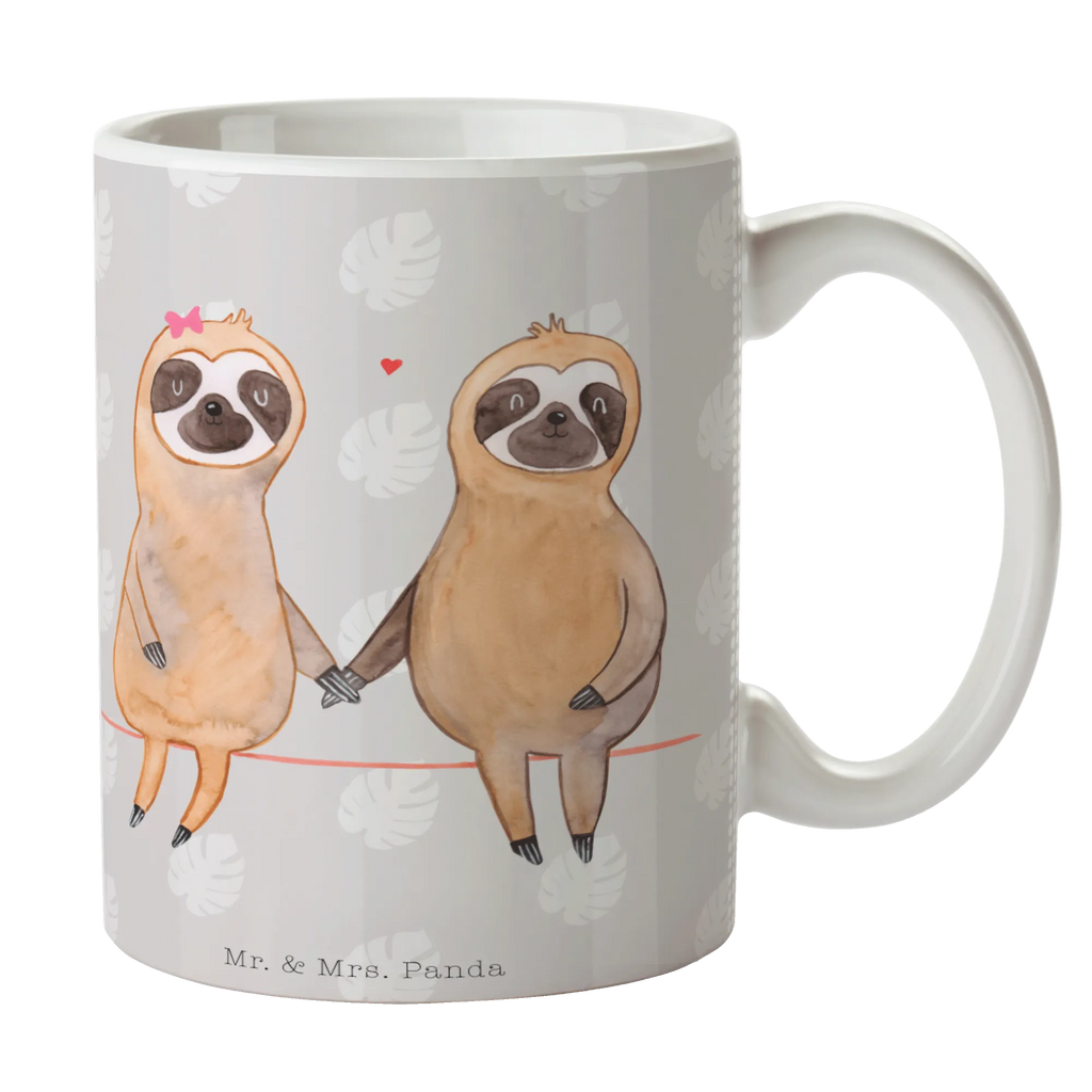 Kubek leniwiec para Teetasse, Tasse, Keramiktasse, Geschenktasse, Porzellantasse, Tasse mit Motiven, Kaffeetasse, Tasse mit Zitaten, Bürotasse, Faultier, Faultier Geschenk, Faultier Deko, Faultierpärchen, Langsamkeit, faul, verliebt, Faultierliebe, Liebespaar, Faultiere, Liebe, Beziehung, gemeinsam, relaxen, Lieblingstier, Pärchen, verlobt