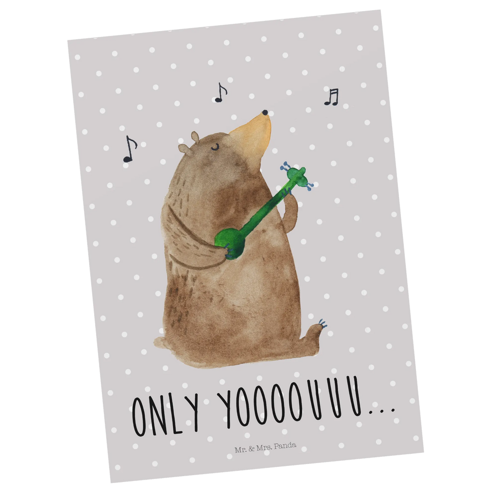 Postcard bear guitar gift card, Postcard, invitation card, invitation, gift, card, postcards, letter, paper, bear, teddy, teddy bear, cuddly toy