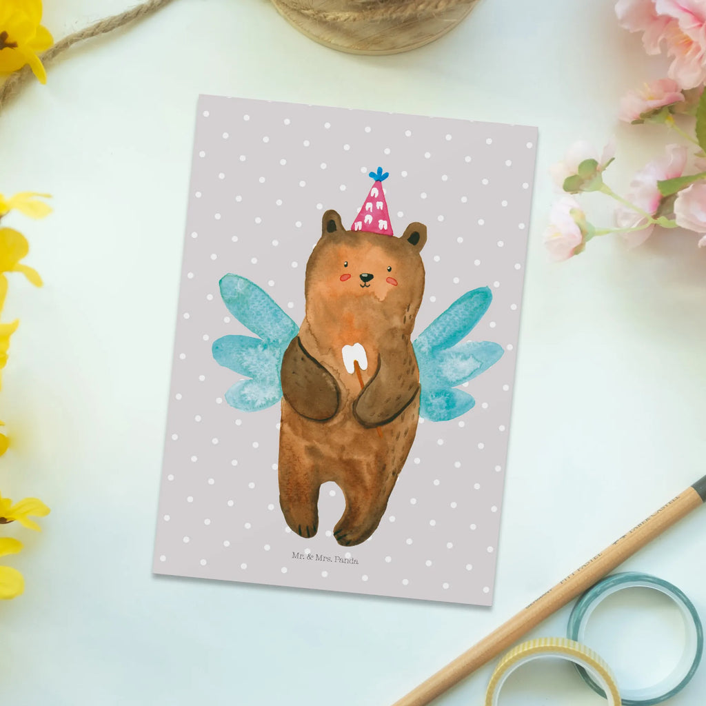 Pocztówka niedźwiedź Wróżka zębów Niedźwiedź, Miś, Pluszowy miś