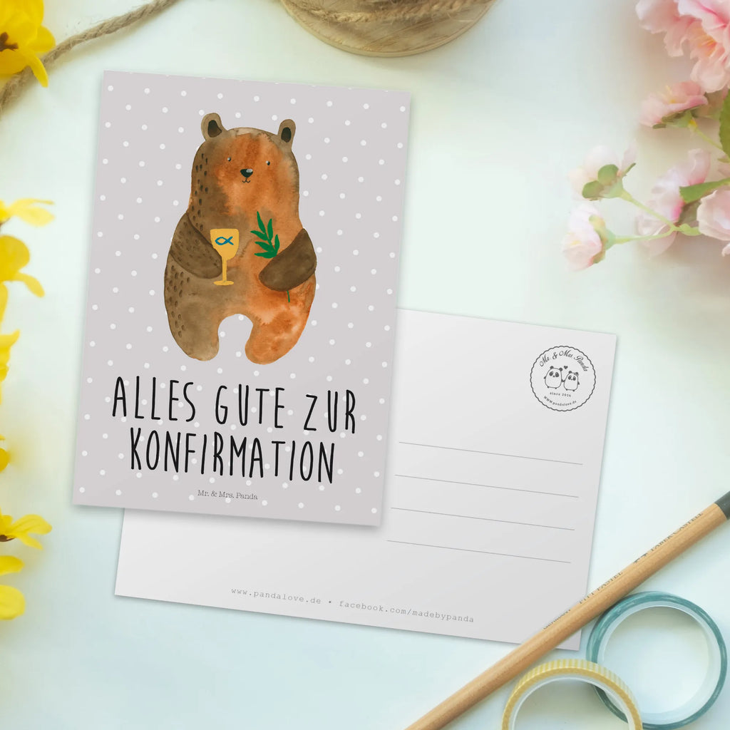 Postcard bear confirmation kunstkarte, spruchkarte, bildkarte, Designkarte, Ansichtskarten, Kunstkarten, Postkarten, einzelkarte, Motivkarte, Fotokarte, Ansichtskarte, Postkarte, Grußkarte, Bär, Teddy, Teddybär, Konfirmation, Gottesdienst, Kirche, Evangelisch