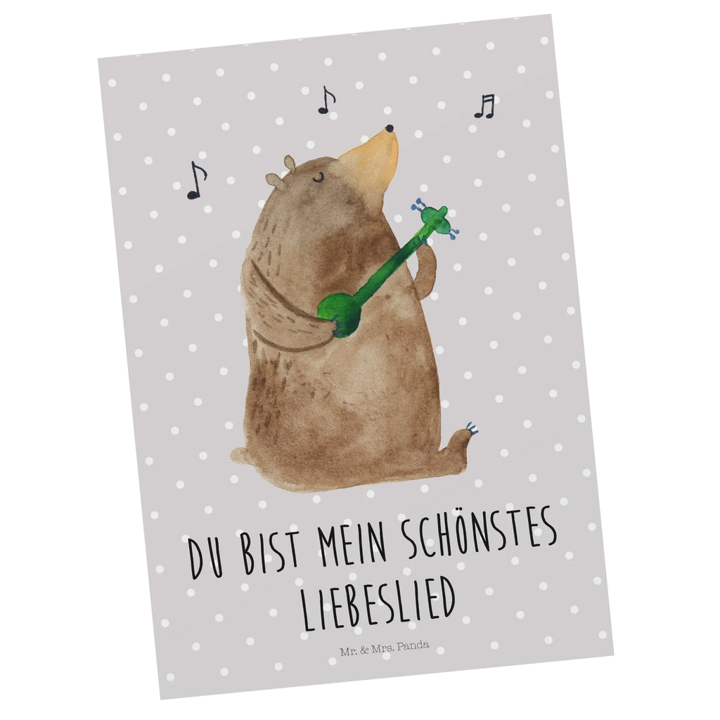 Postcard bear song invitation, Postcard, gift, card, invitation card, letter, postcards, gift card, paper, bear, teddy, teddy bear, cuddly toy, partner, Bear, love, saying, valentine, love song, song, woman, heart, girlfriend