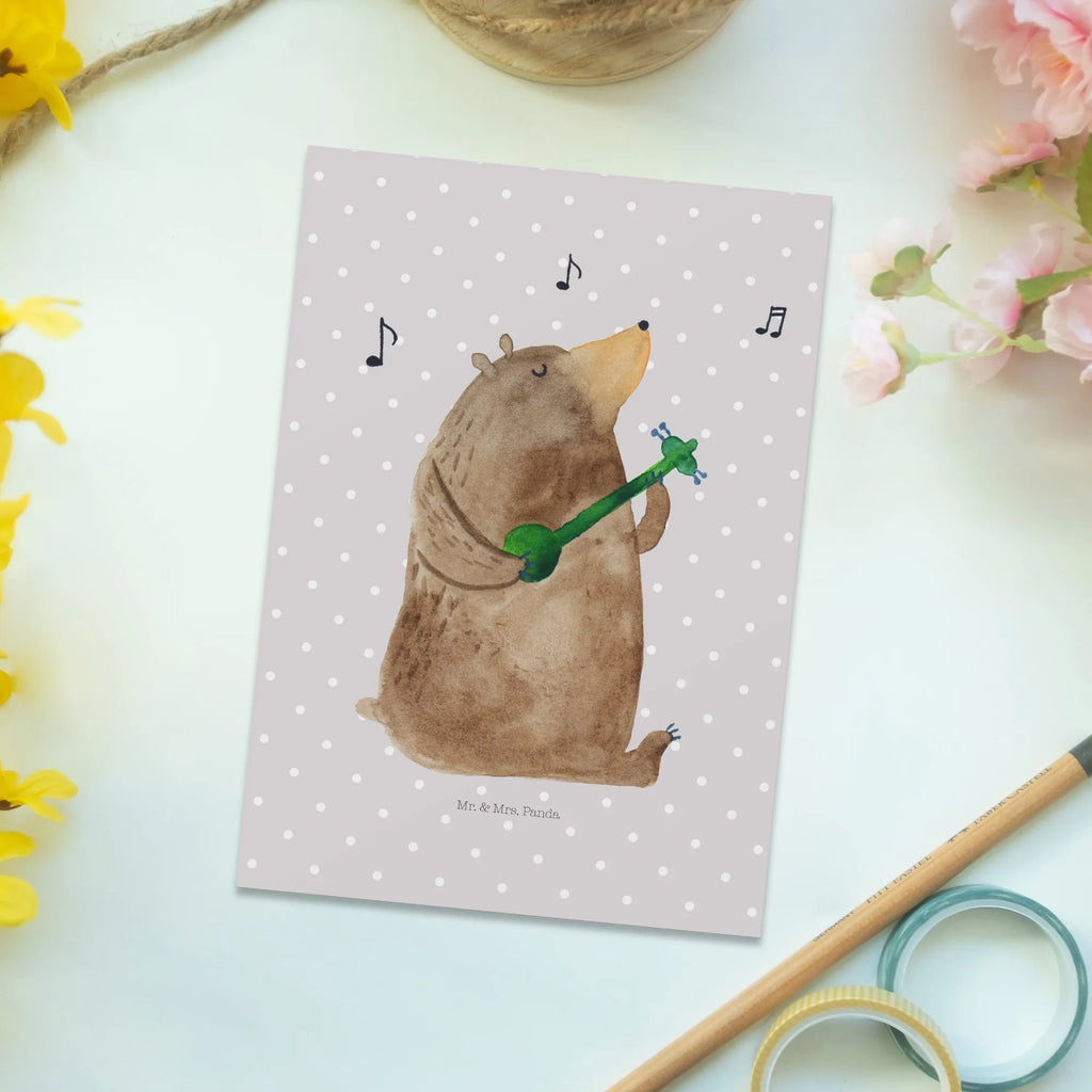 Postcard bear song invitation, Postcard, gift, card, invitation card, letter, postcards, gift card, paper, bear, teddy, teddy bear, cuddly toy, partner, Bear, love, saying, valentine, love song, song, woman, heart, girlfriend