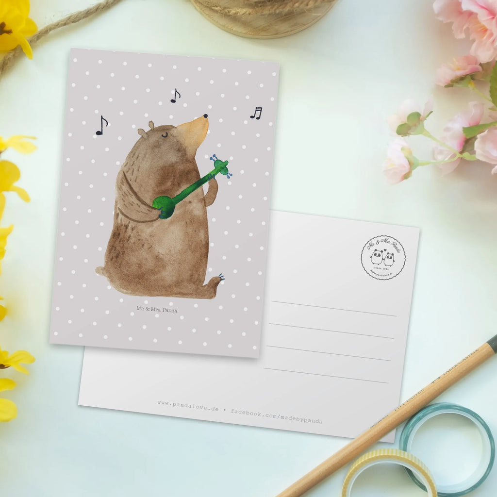 Postcard bear song invitation, Postcard, gift, card, invitation card, letter, postcards, gift card, paper, bear, teddy, teddy bear, cuddly toy, partner, Bear, love, saying, valentine, love song, song, woman, heart, girlfriend
