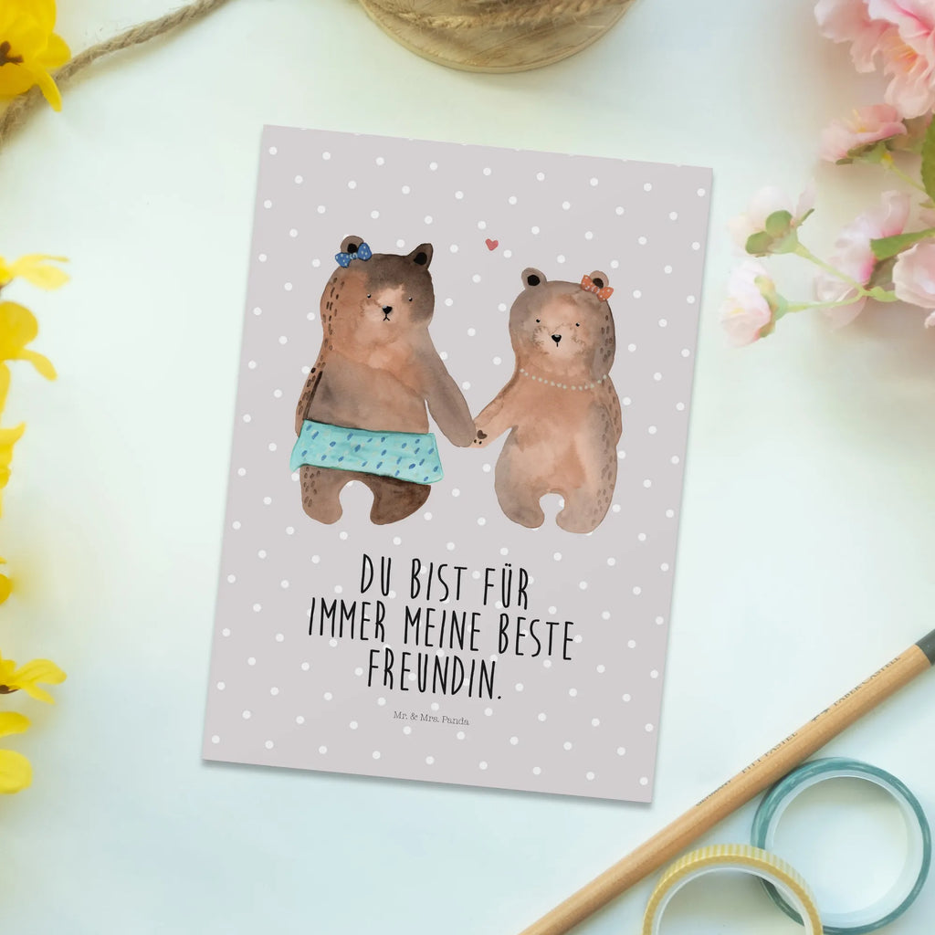 Postcard bear Girlfriend Einladungskarte, Dankeskarte, Geburtstagskarte, Ansichtskarten, Ansichtskarte, Karte, Postkarte, Grußkarte, Einladungskarten Geburtstag, Einladung Geburtstag, Geschenkkarte, Einladung, Bär, Teddy, Teddybär, Bär Freundin Beste Freund Liebe Liebesbeweis Verliebt Kumpel Kumpeliene
