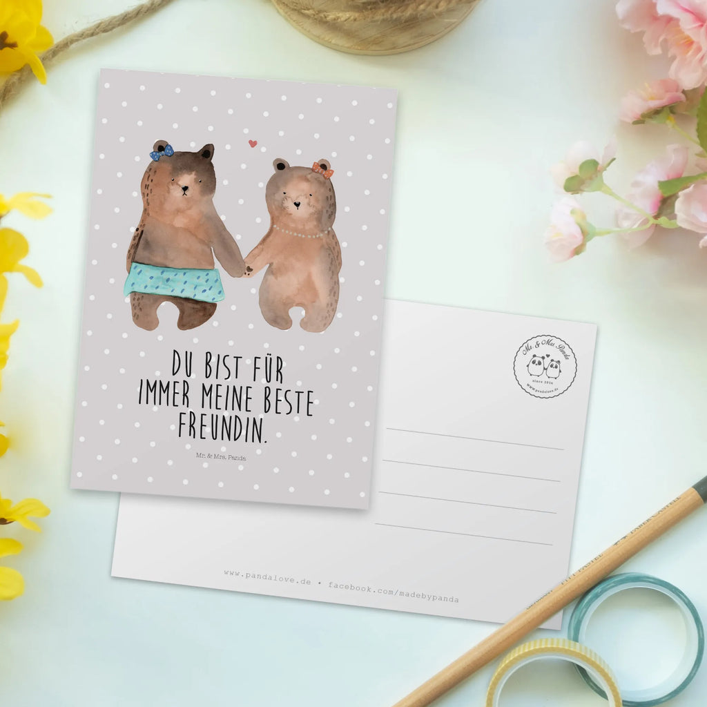 Postcard bear Girlfriend Einladungskarte, Dankeskarte, Geburtstagskarte, Ansichtskarten, Ansichtskarte, Karte, Postkarte, Grußkarte, Einladungskarten Geburtstag, Einladung Geburtstag, Geschenkkarte, Einladung, Bär, Teddy, Teddybär, Bär Freundin Beste Freund Liebe Liebesbeweis Verliebt Kumpel Kumpeliene