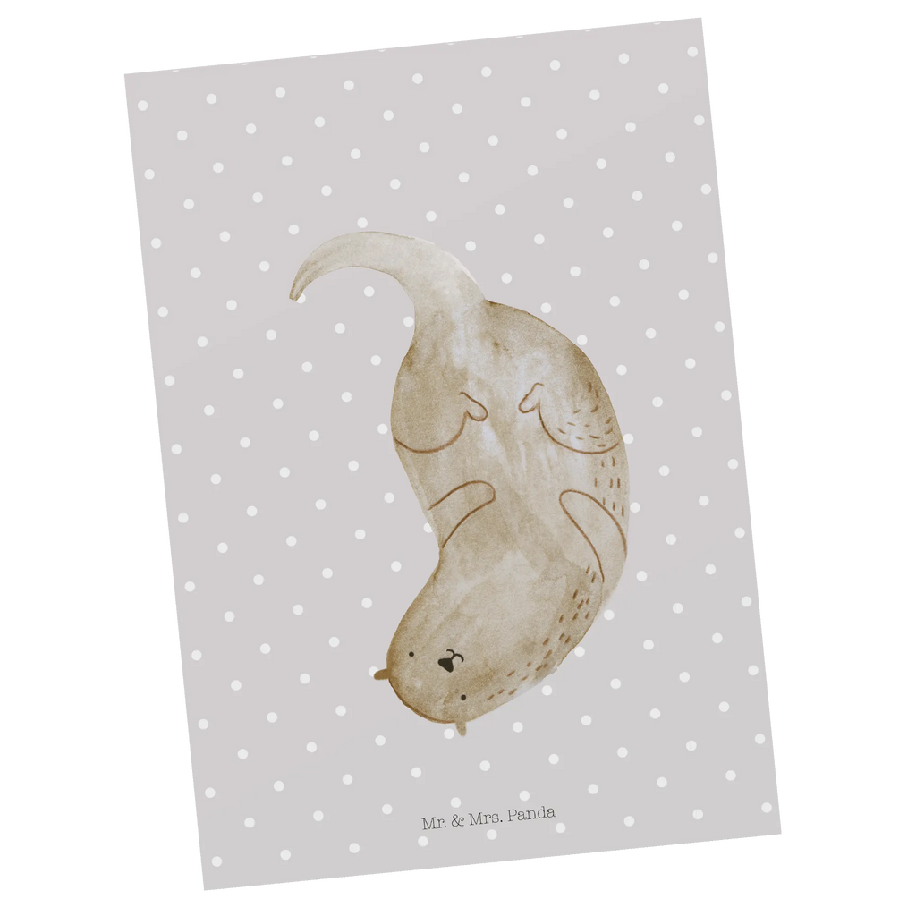 Postkarte Otter Kopfüber Designkarte, bildkarte, Grußkarte, spruchkarte, Postkarte, Ansichtskarte, Motivkarte, Kunstkarten, Fotokarte, Ansichtskarten, Postkarten, kunstkarte, einzelkarte, Seeotter, Otter, Fischotter, Otter Seeotter See Otter