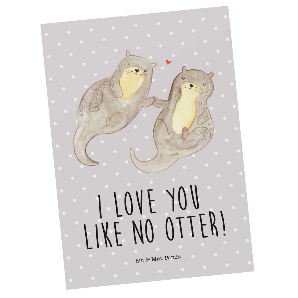 Postcard otter holding hands Postkarte, Designkarte, einzelkarte, Ansichtskarten, spruchkarte, kunstkarte, bildkarte, Ansichtskarte, Kunstkarten, Postkarten, Motivkarte, Fotokarte, Grußkarte, Seeotter, Fischotter, Otter, Otter Seeotter See Otter