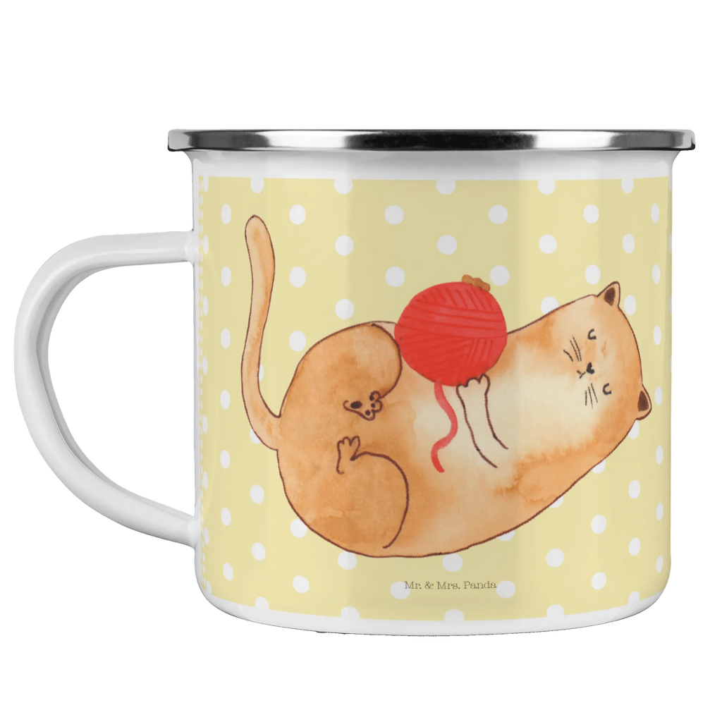 Enamel camping mug Cat Wool Emaille Becher, Trinkbecher, Becher, becher emaille, blechbecher, Pott, wandertasse, Campingtasse, Blechtasse, Reisebecher, Emaille Tasse, wanderbecher, Teebecher, Tasse Emaille, emaillebecher, metallbecher, Campingbecher, Kaffeebecher, Metalltasse, Emailletasse, reisetasse, Tasse, Teetasse, Kaffeetasse, Katzensouvenirs, Katzenliebhaberprodukte, Katzenmotive, Katzenmotiv, Katzenfan, Katzendeko, Katze, Katzenfreund, Katzenliebhaber, Katzenprodukte, Katzenartikel, Katzenaccessoires, Katzenbesitzerin, Verspielt, Wolle, Spiel, Wollknäuel, Spielen, Cat, Haustier, Mietze, Katzenhalter, Cats, Katzen, Kater