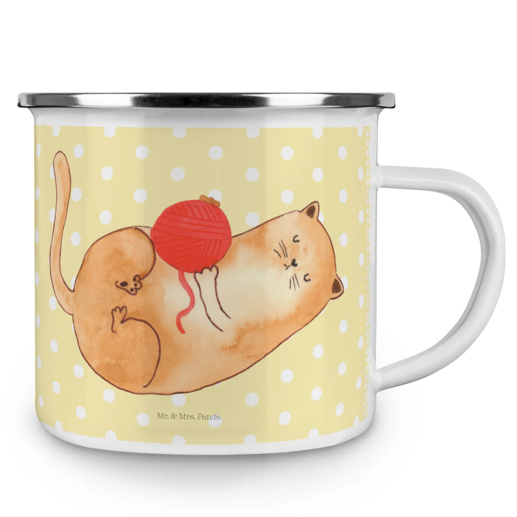 Enamel camping mug Cat Wool Emaille Becher, Trinkbecher, Becher, becher emaille, blechbecher, Pott, wandertasse, Campingtasse, Blechtasse, Reisebecher, Emaille Tasse, wanderbecher, Teebecher, Tasse Emaille, emaillebecher, metallbecher, Campingbecher, Kaffeebecher, Metalltasse, Emailletasse, reisetasse, Tasse, Teetasse, Kaffeetasse, Katzensouvenirs, Katzenliebhaberprodukte, Katzenmotive, Katzenmotiv, Katzenfan, Katzendeko, Katze, Katzenfreund, Katzenliebhaber, Katzenprodukte, Katzenartikel, Katzenaccessoires, Katzenbesitzerin, Verspielt, Wolle, Spiel, Wollknäuel, Spielen, Cat, Haustier, Mietze, Katzenhalter, Cats, Katzen, Kater