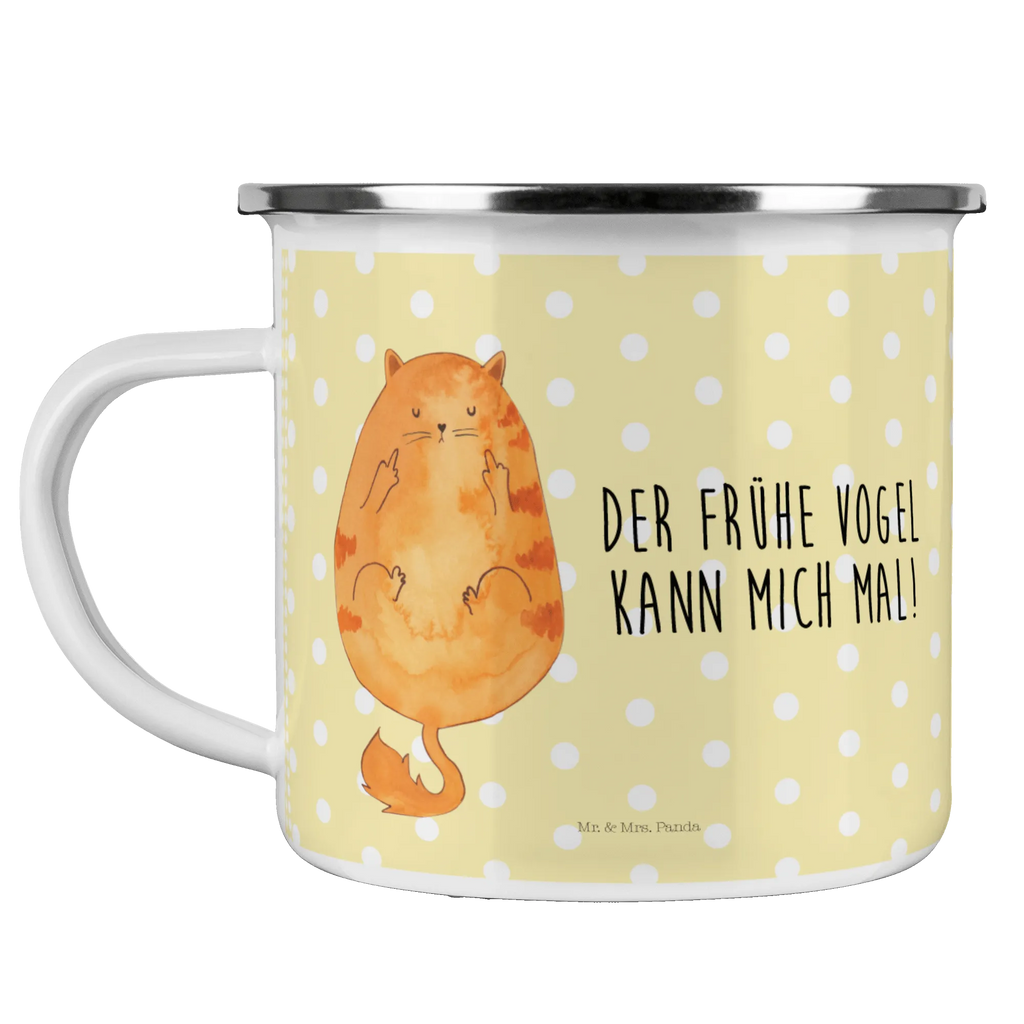 Kempingowy kubek emaliowany Kot ranny ptaszek Reisebecher, reisetasse, Trinkbecher, Tasse Emaille, Campingbecher, Campingtasse, Becher, Blechtasse, becher emaille, Emaille Becher, metallbecher, wandertasse, Pott, Teetasse, Kaffeebecher, wanderbecher, blechbecher, Emaille Tasse, Kaffeetasse, Teebecher, Tasse, Metalltasse, Emailletasse, emaillebecher, Katzensouvenirs, Katzenliebhaberprodukte, Katzenmotive, Katzenmotiv, Katzenfan, Katzendeko, Katze, Katzenfreund, Katzenliebhaber, Katzenprodukte, Katzenartikel, Katzenaccessoires, Katzen, Der Frühe Vogel Kann Mich Mal, Kater, Kaffee, Frühaufsteher, Mietze, Morgenmuffel