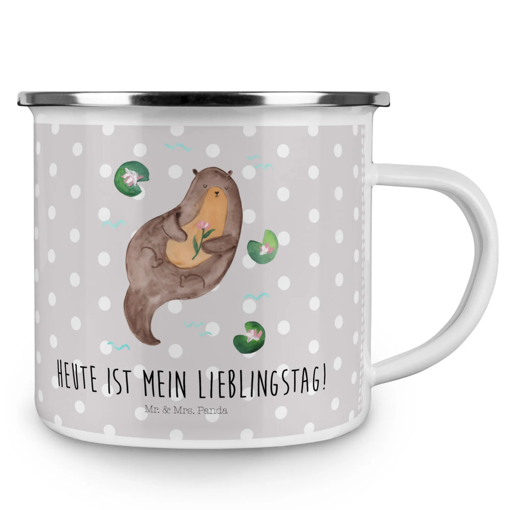 Kempingowy kubek emaliowany wydra lilia wodna metallbecher, Tasse Emaille, Blechtasse, Emaille Tasse, Trinkbecher, Teetasse, Kaffeebecher, Campingbecher, Reisebecher, Metalltasse, becher emaille, Campingtasse, wanderbecher, Emaille Becher, Teebecher, reisetasse, wandertasse, Pott, emaillebecher, blechbecher, Emailletasse, Becher, Kaffeetasse, Tasse, Otter, Seeotter, Fischotter, Otter Seeotter See Otter