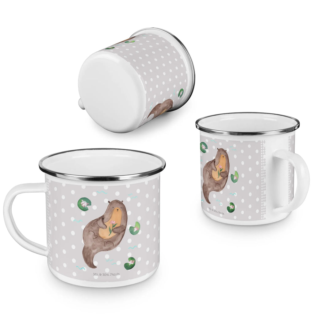 Kempingowy kubek emaliowany wydra lilia wodna metallbecher, Tasse Emaille, Blechtasse, Emaille Tasse, Trinkbecher, Teetasse, Kaffeebecher, Campingbecher, Reisebecher, Metalltasse, becher emaille, Campingtasse, wanderbecher, Emaille Becher, Teebecher, reisetasse, wandertasse, Pott, emaillebecher, blechbecher, Emailletasse, Becher, Kaffeetasse, Tasse, Otter, Seeotter, Fischotter, Otter Seeotter See Otter