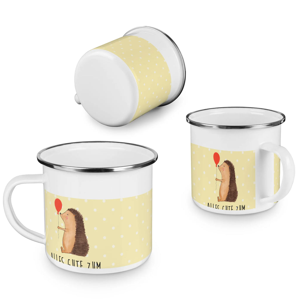Enamel camping mug Hedgehog balloon Trinkbecher, wandertasse, Campingtasse, Kaffeetasse, Pott, Tasse, wanderbecher, Reisebecher, Campingbecher, Teebecher, Metalltasse, Emaille Tasse, Teetasse, Kaffeebecher, Blechtasse, Emaille Becher, Tasse Emaille, becher emaille, reisetasse, blechbecher, Becher, Emailletasse, emaillebecher, metallbecher, Lustige Sprüche, Tiere, Tiermotive, Gute Laune, Geburtstagskind, Herzlichen Glückwunsch, Glückwunsch, Geburtstag, Igel, Happy Birthday, Ballon