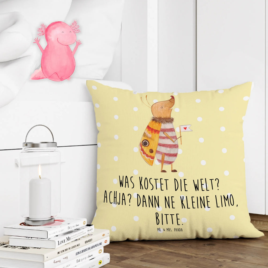Cushion Moth flag soft, sofa, bedroom, Pillow, cushion, couch, pad, pillows, 40 x 40, settee, fluffy, bed, 40x40, pillow case, small animals, cute, funny, cute animal motives, hand drawn, small world, funny sayings, good mood, happy, gifts, gift ideas, special gifts, animal lover, card, Saying funny, Kitchen decoration, How much does the world cost, Beetle, Moth